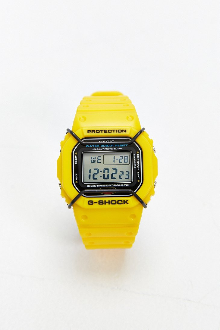 G-Shock G-Shock Dw-5600 90'S Protector Watch in Bright Yellow (Yellow) for Men - Lyst