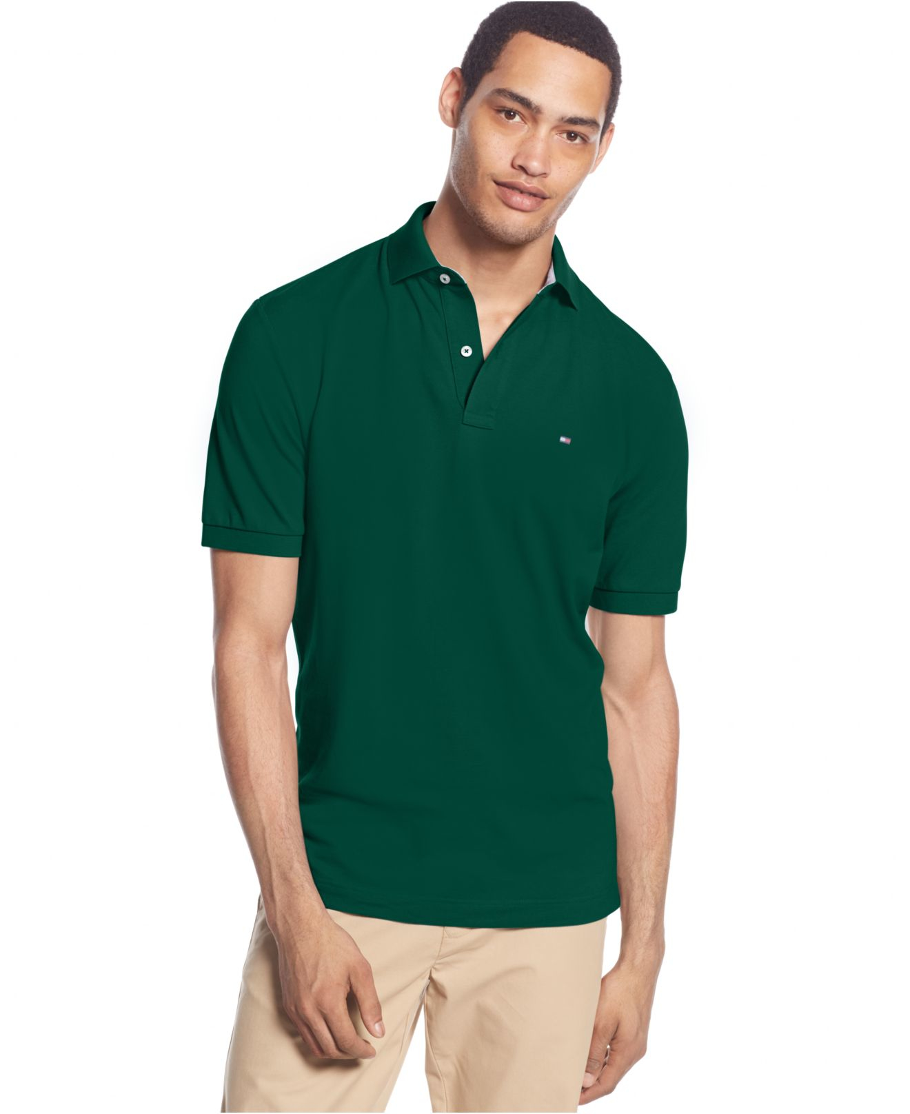 tommy hilfiger polo shirt green Cheaper 