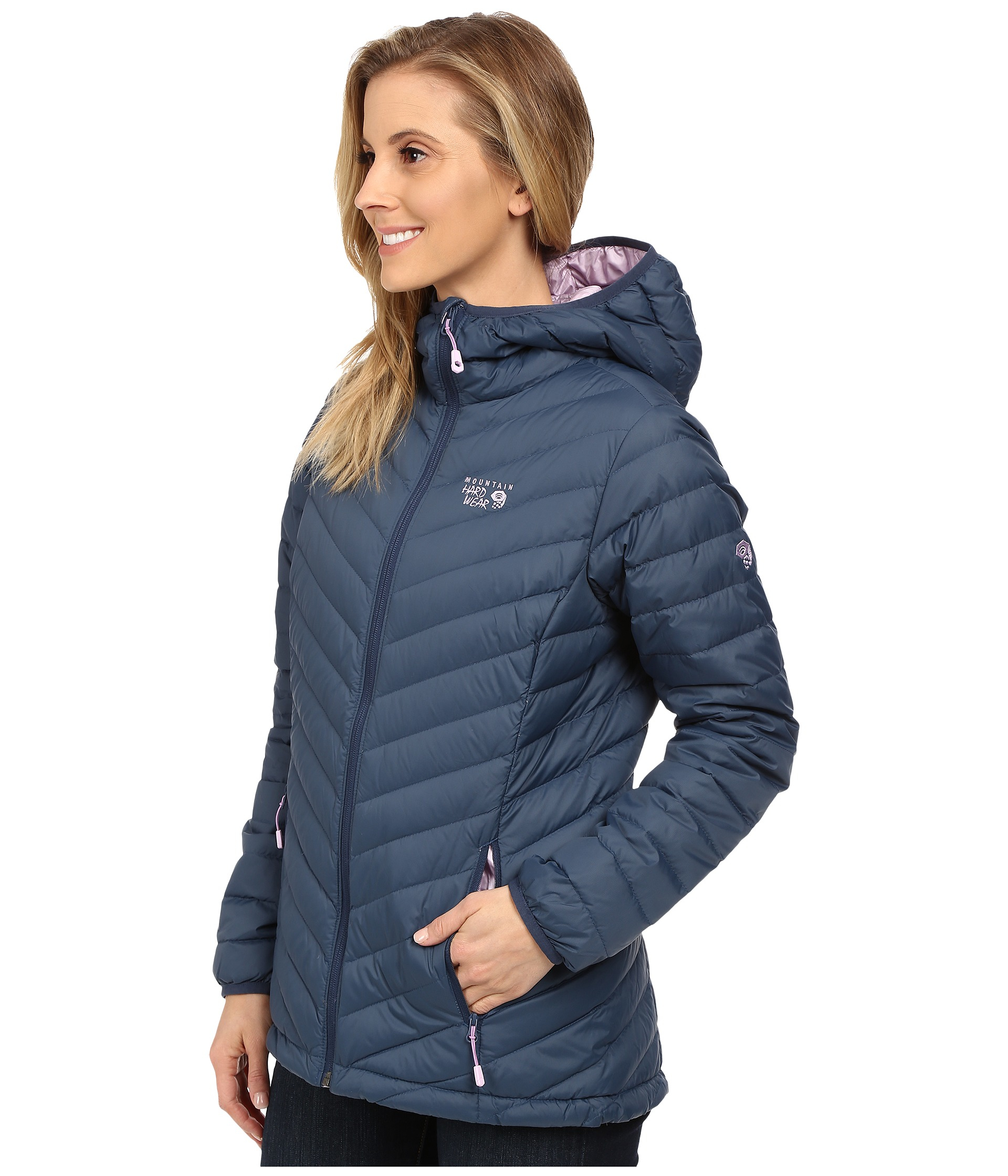 mountain hardwear women's micro ratio hooded down jacket