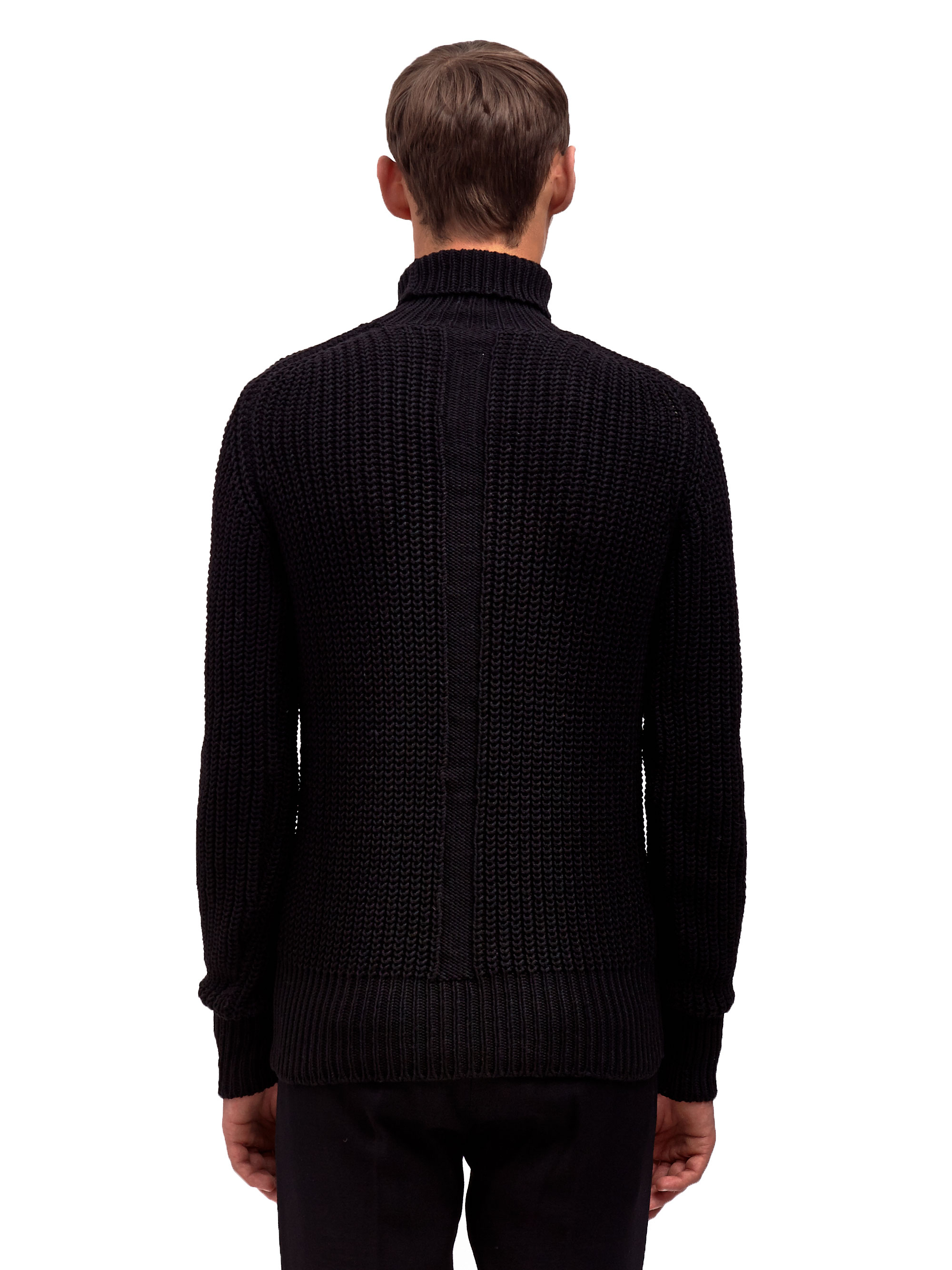 Rick Owens Mens High Neck Sweater in Black for Men Lyst