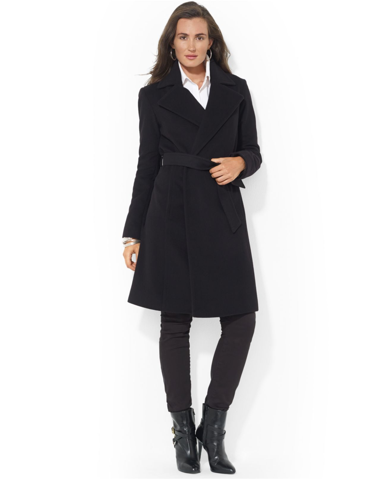 ralph lauren wool cashmere wrap coat