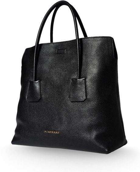 Burberry London Large Leather Bag in Black | Lyst