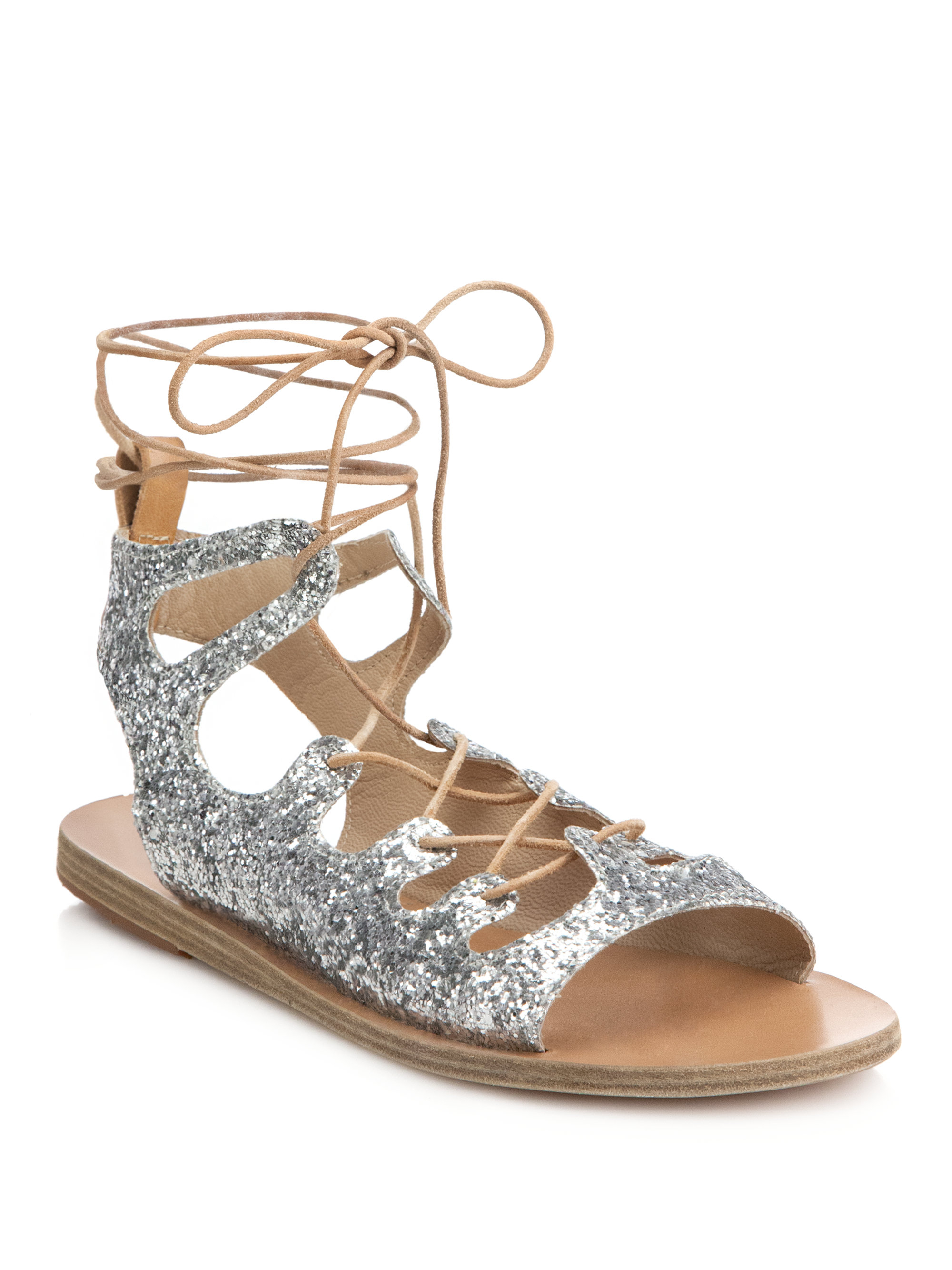glitter gladiator sandals