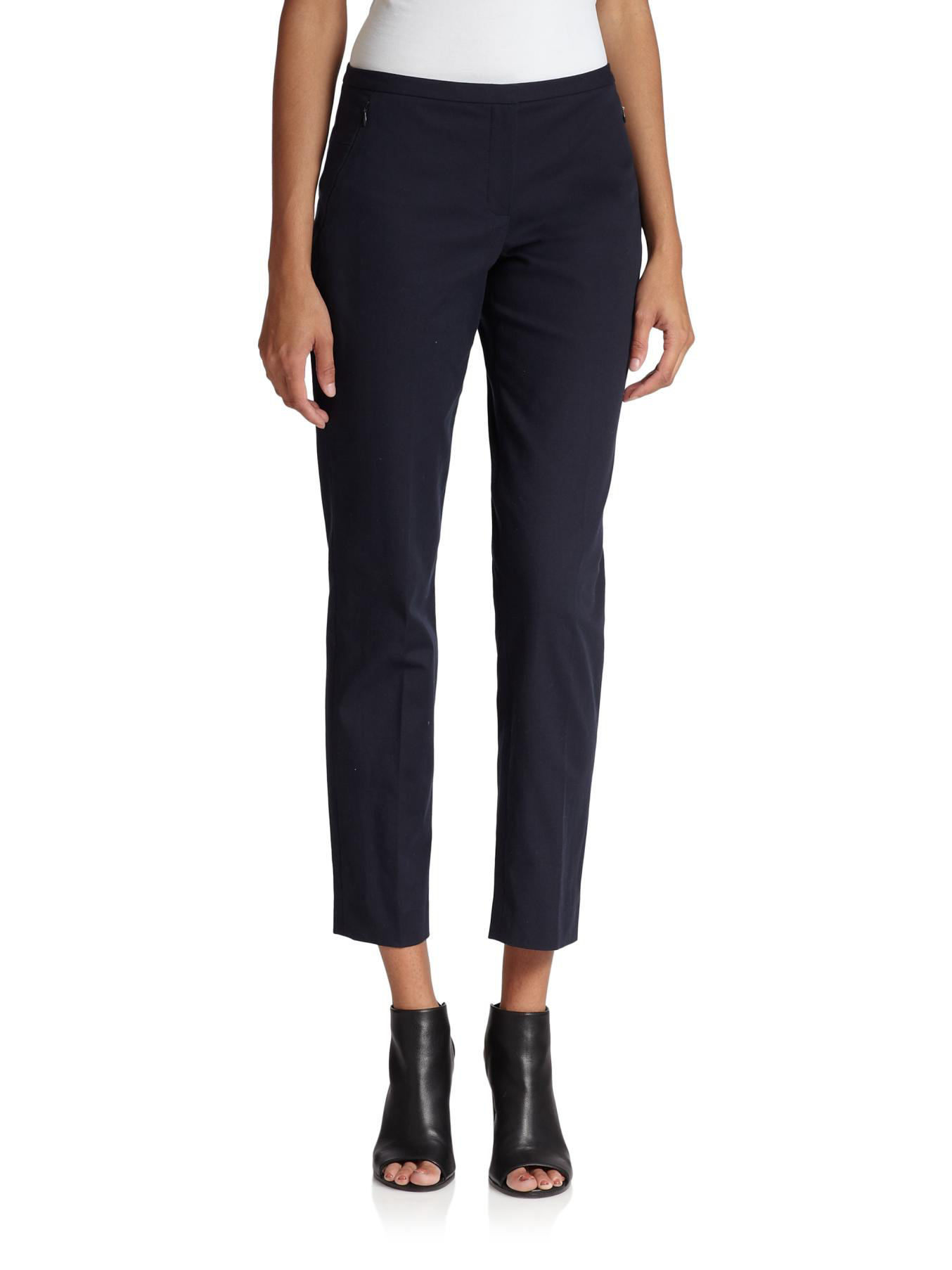 Elie tahari Jillian Ankle Pants in Blue | Lyst