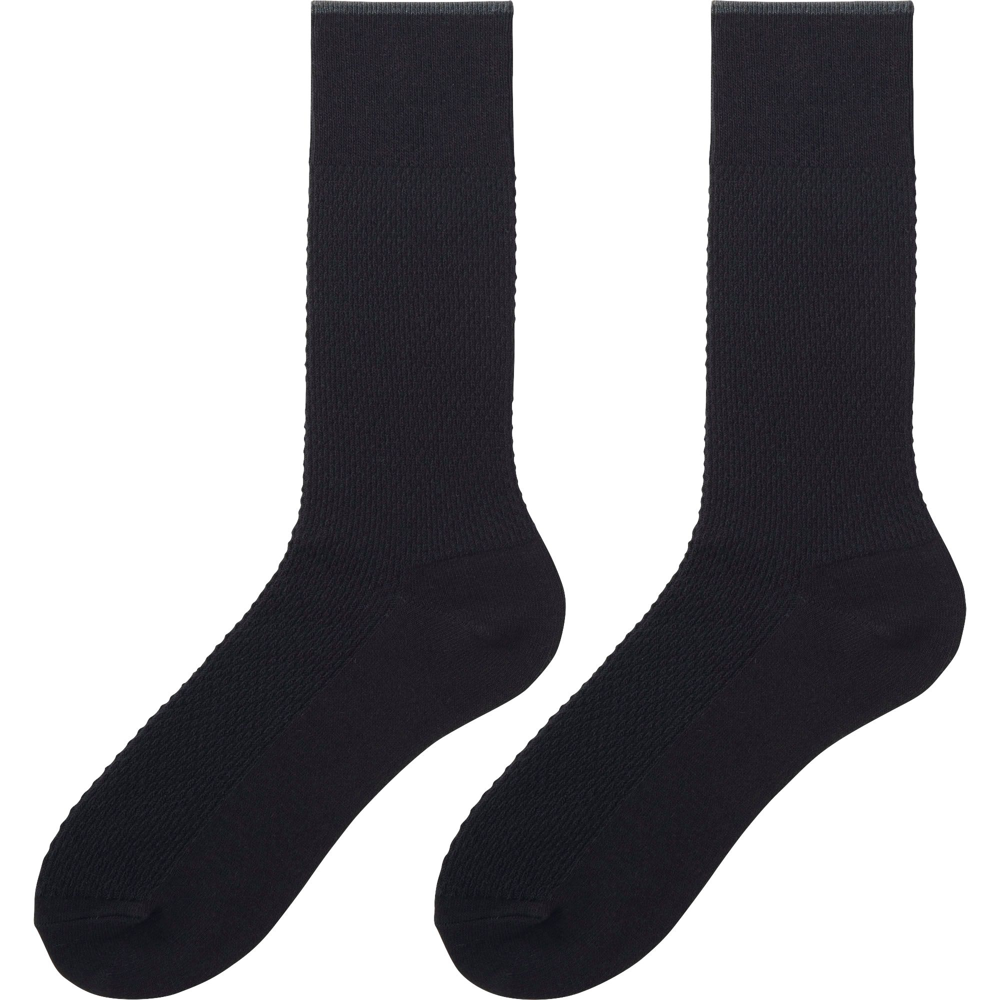 Uniqlo Heattech Pique Socks - 2 Pack in Black for Men | Lyst