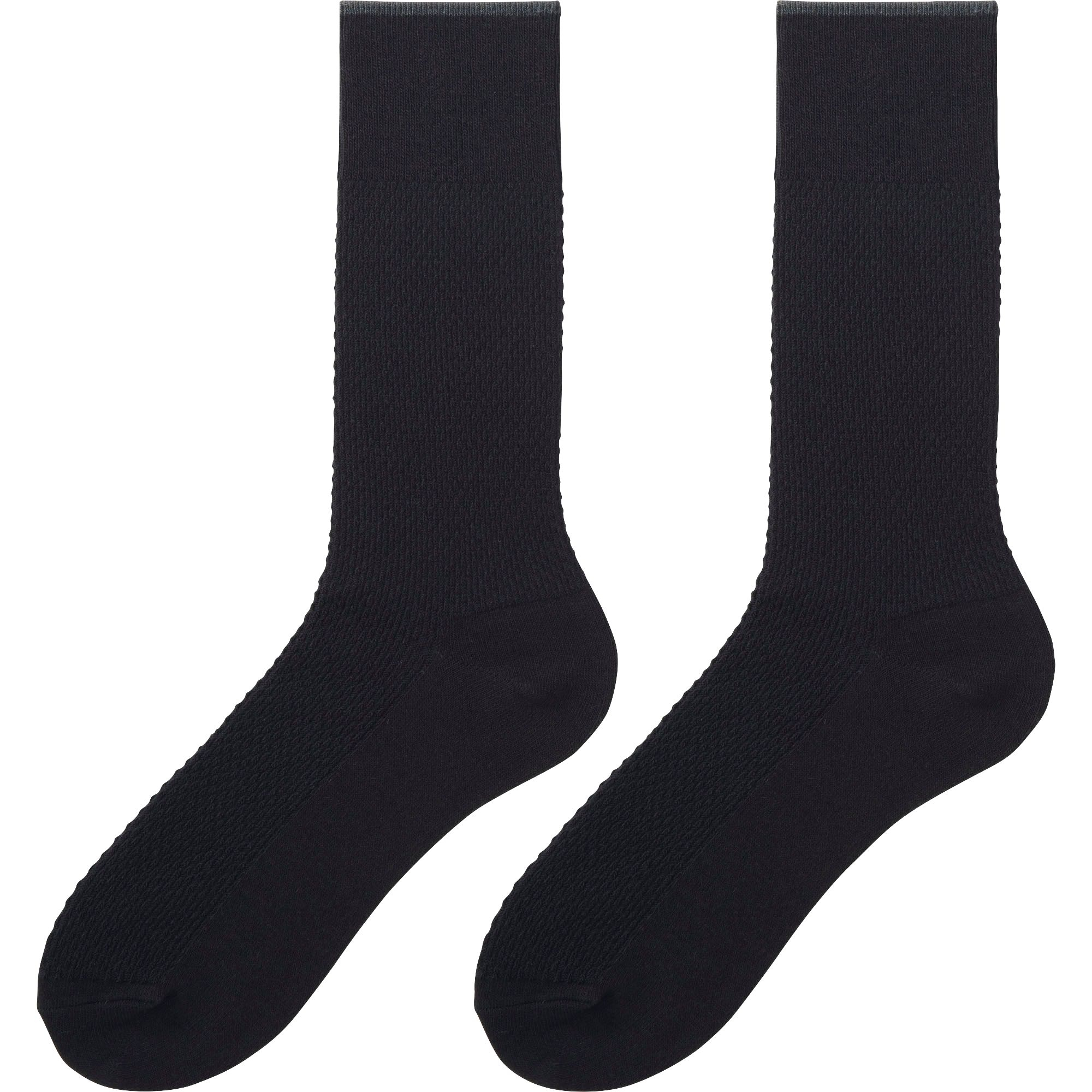 Uniqlo Heattech Pique Socks 2 Pack in Black for Men Lyst