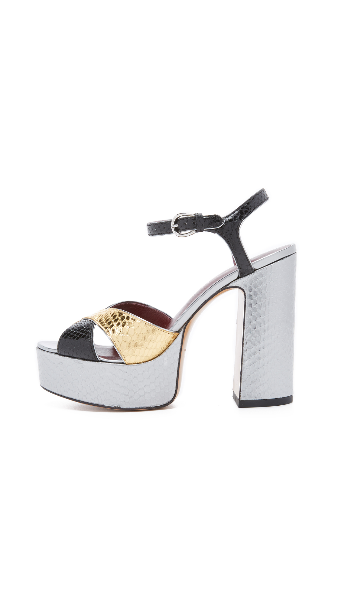 marc jacobs gold sandals