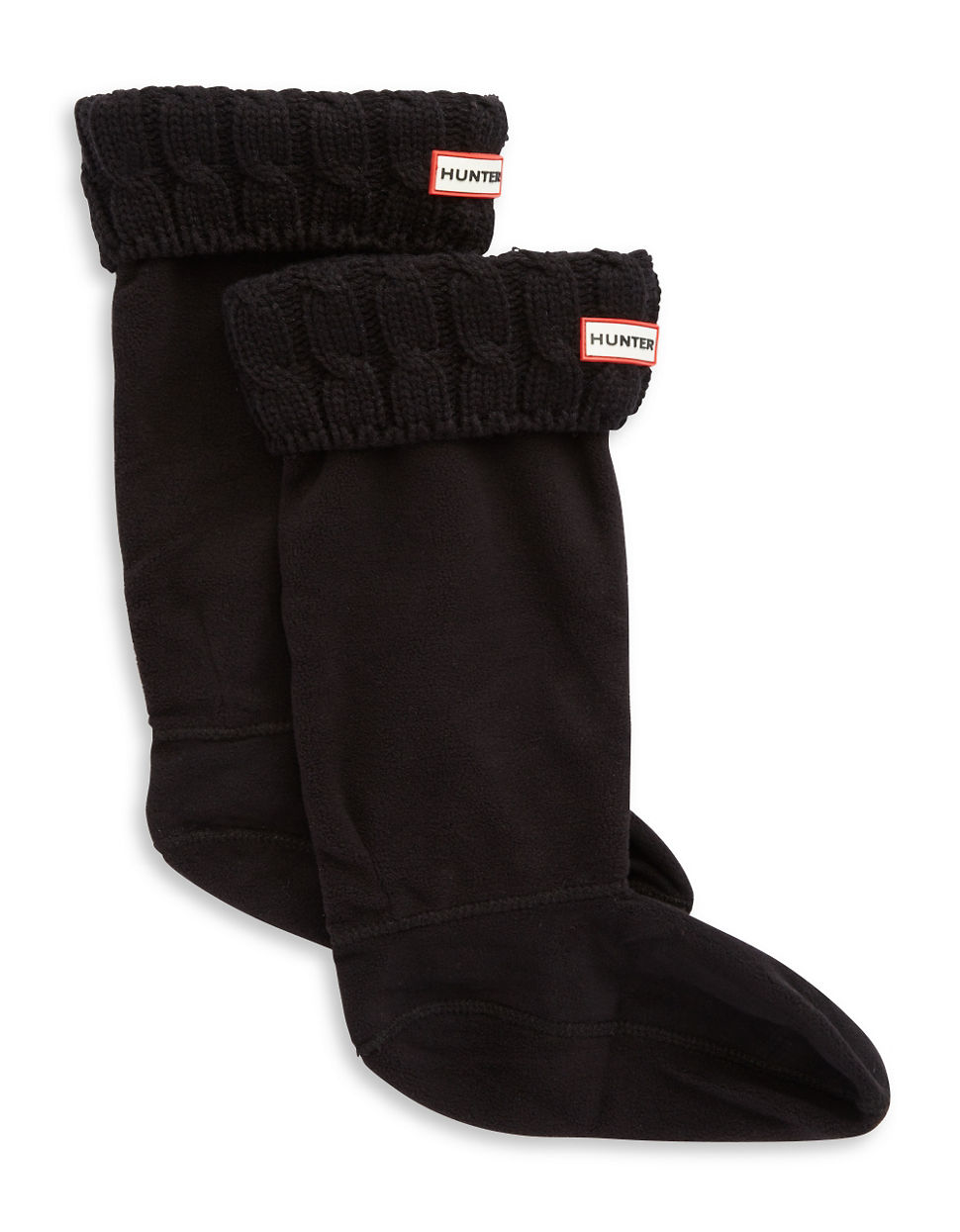 Hunter Tall Folded Cuff Boot Socks in Black | Lyst
