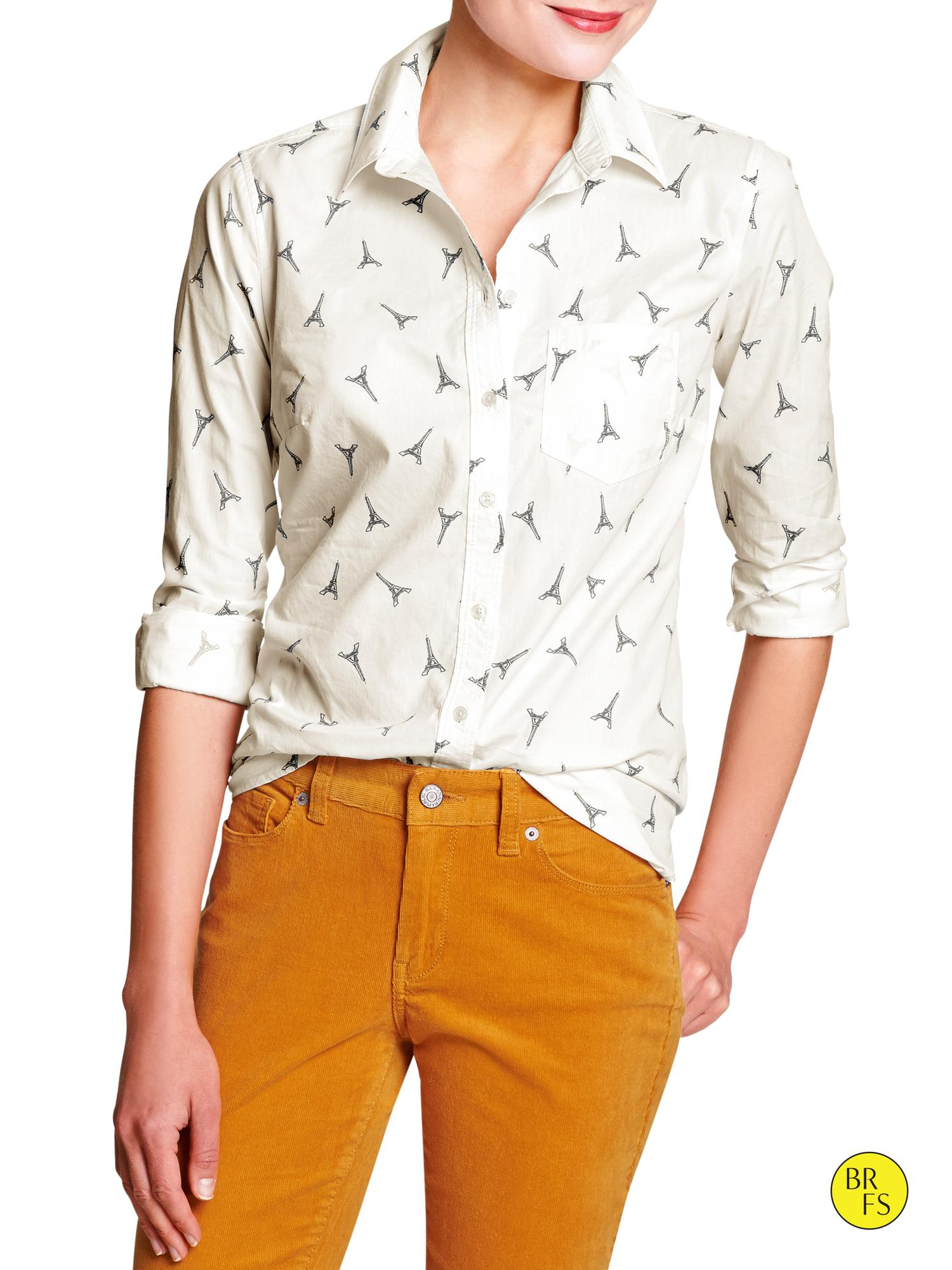 Banana republic Factory Poplin Dress Shirt in White for Men (Paris