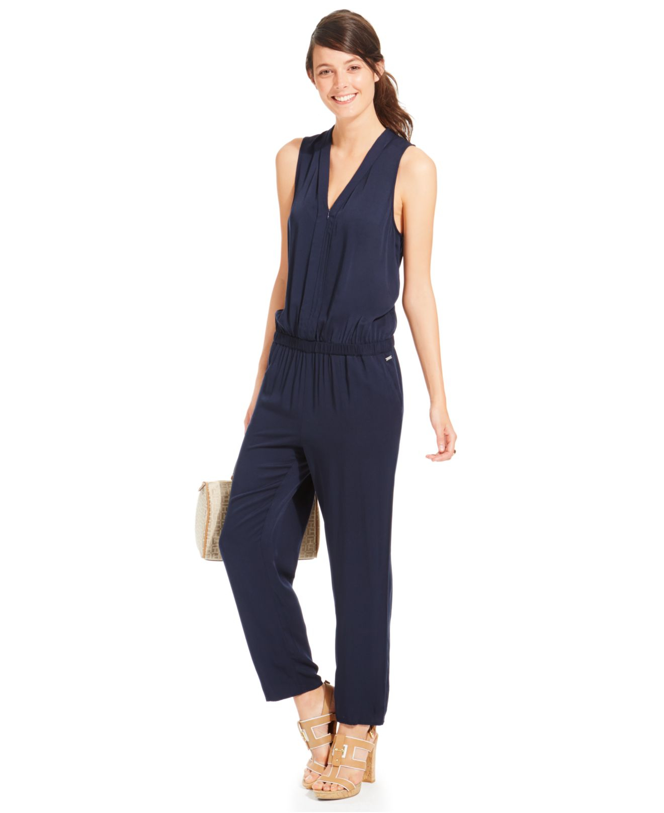 tommy hilfiger navy blue jumpsuit