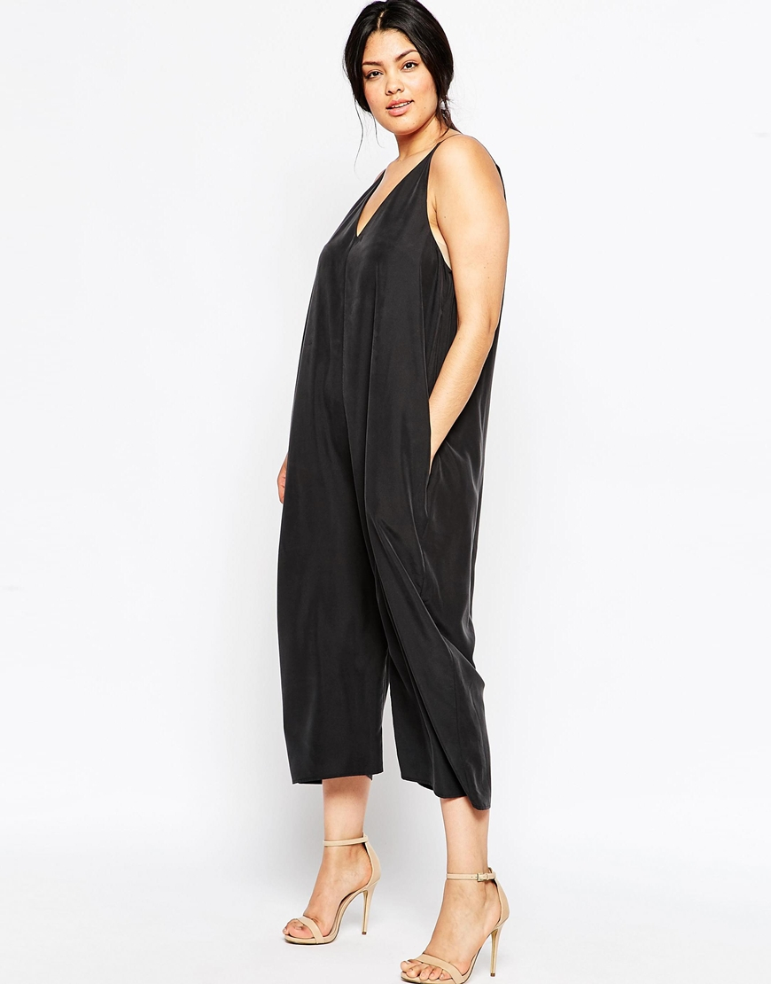 black oversized jumpsuit