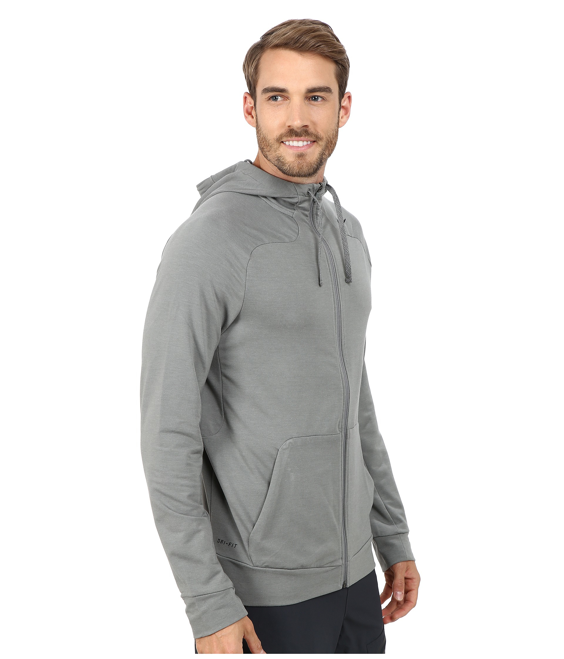 Nike Dri-fit™ Touch Fleece Full-zip Hoodie in Gray for Men - Lyst