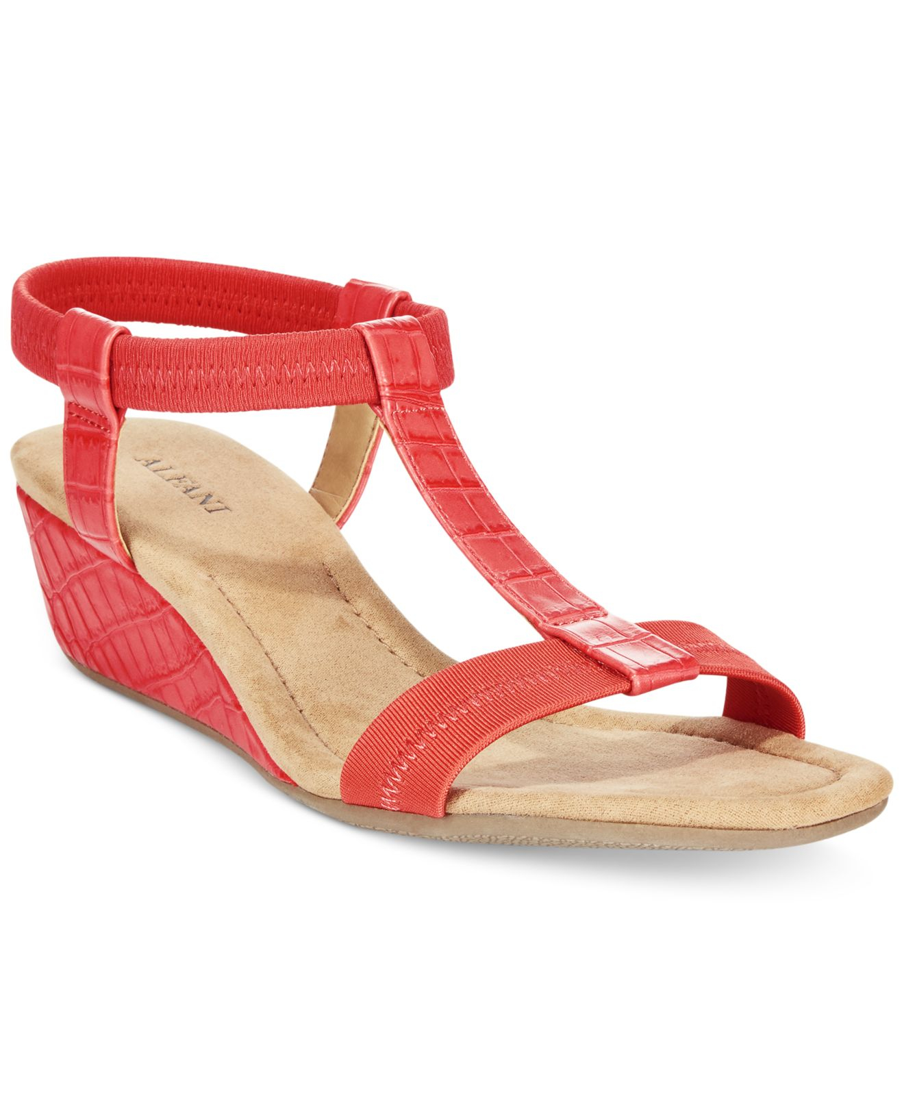 Alfani Women's Voyage Wedge Sandals, Only At Macy's in Red - Lyst