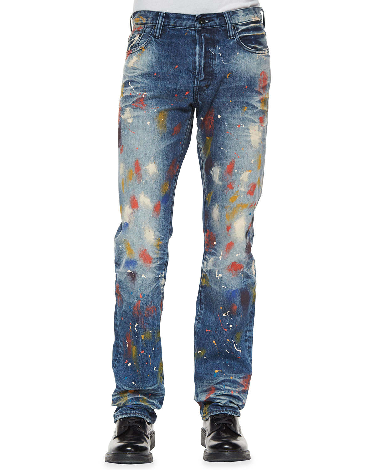 Prps Goodlife Paintsplatter Denim Jeans in Blue for Men Lyst