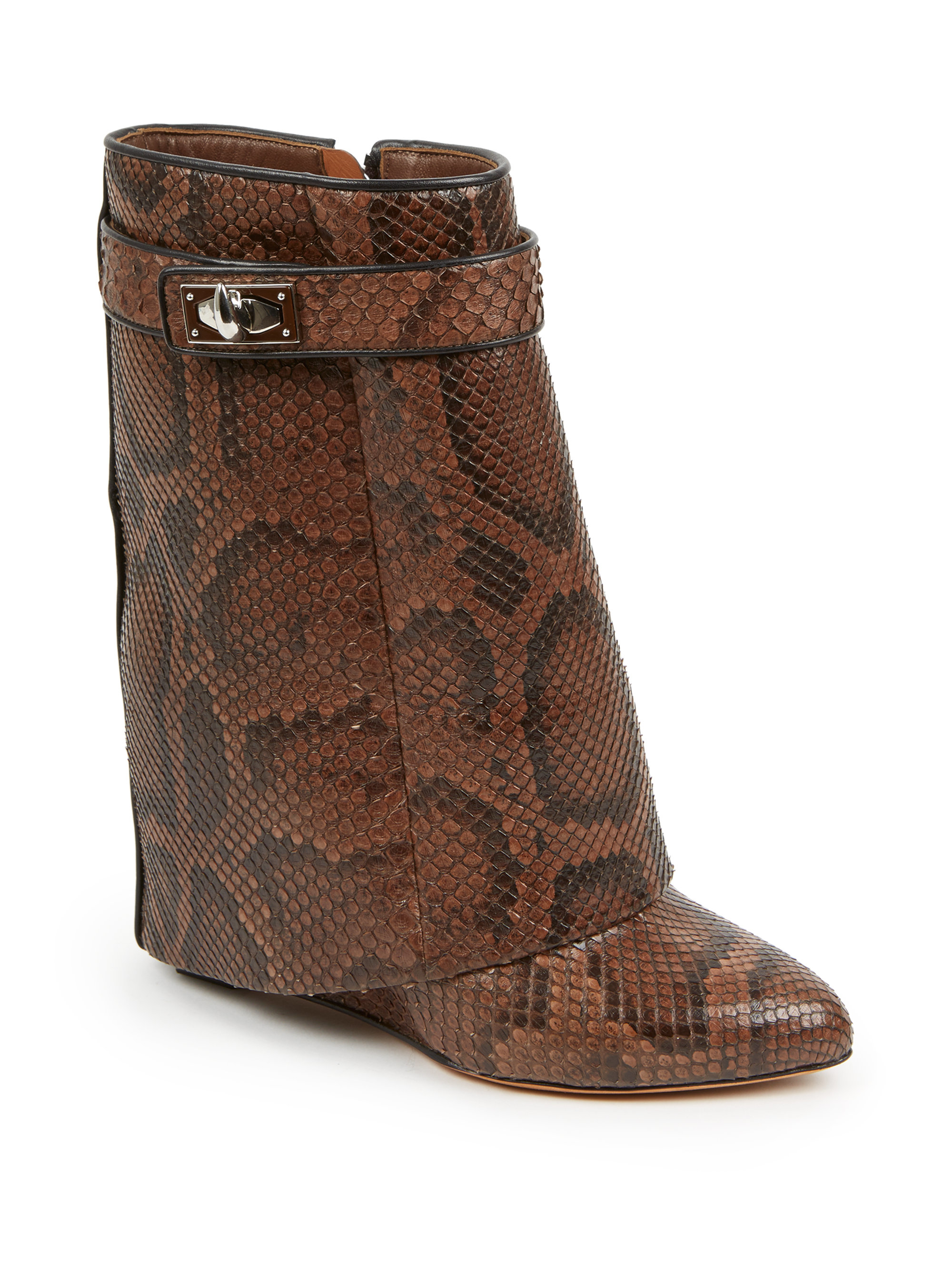 givenchy shark lock wedge boots