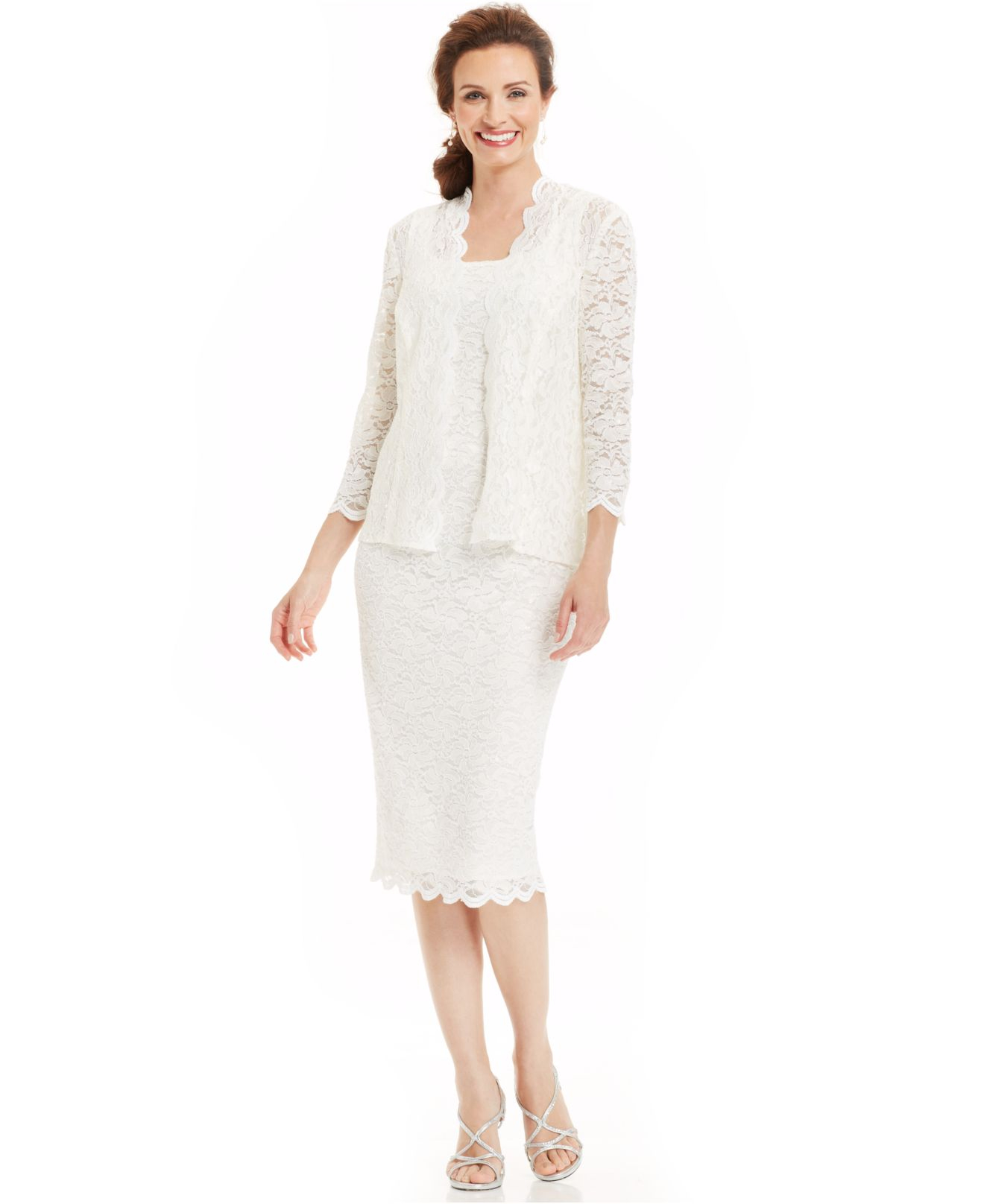 Off white sheath dresses with jackets men leger