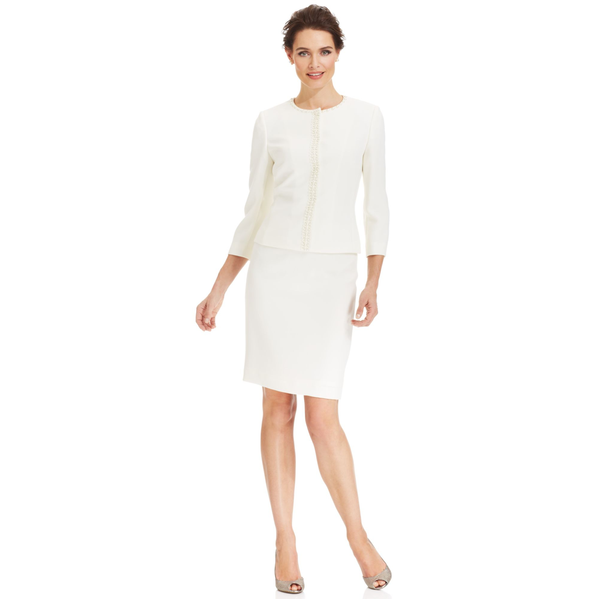 Tahari 2025 white suit