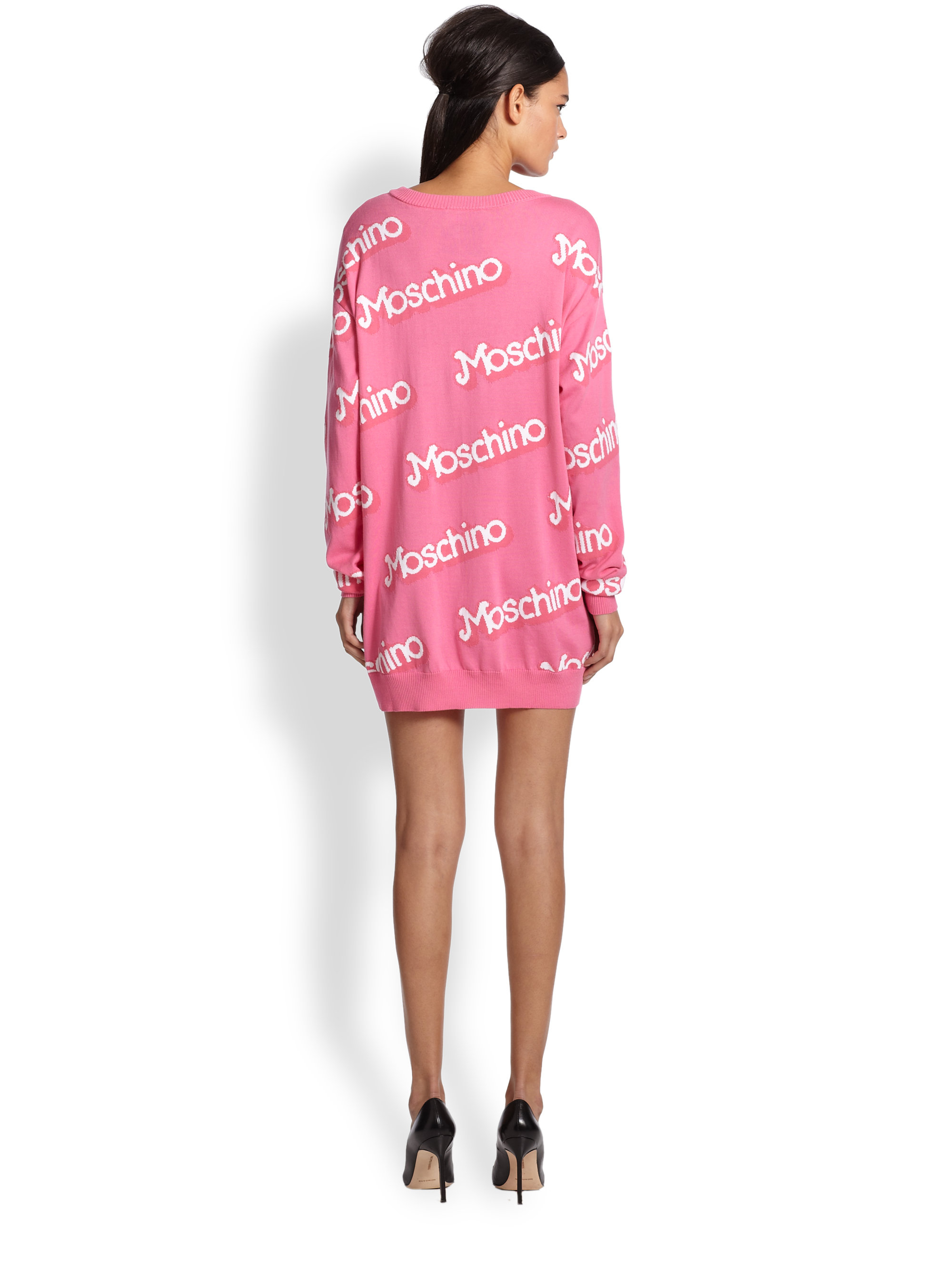 moschino pink sweater dress