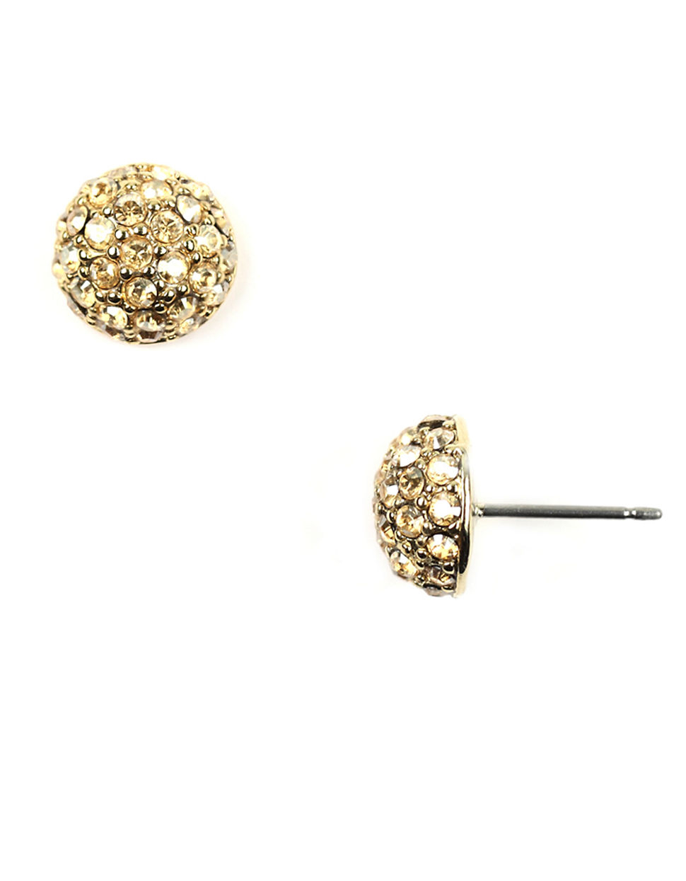 Givenchy Goldtone Pave Crystal Stud Earrings in Gold | Lyst