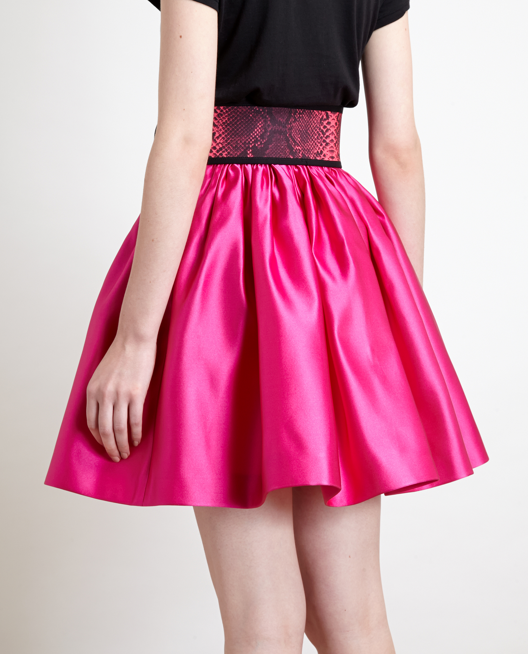 Christopher Kane Belted Silk Skirt  in Pink  Lyst