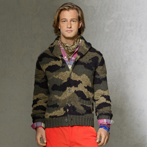 Polo camo cardigan Outlet