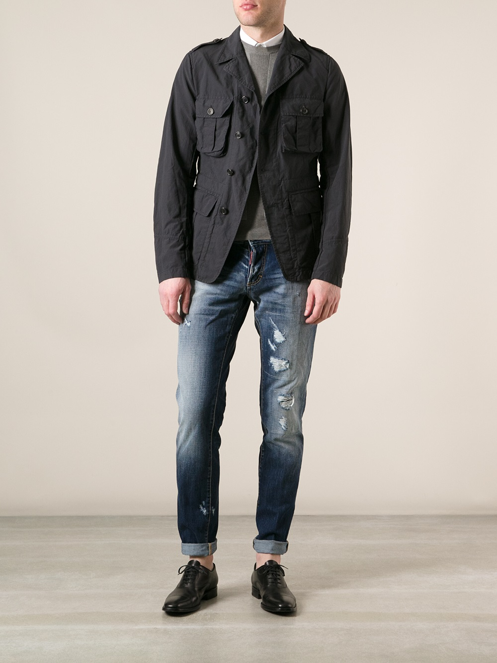 DSquared² Field Jacket in Grey (Gray) for Men Lyst