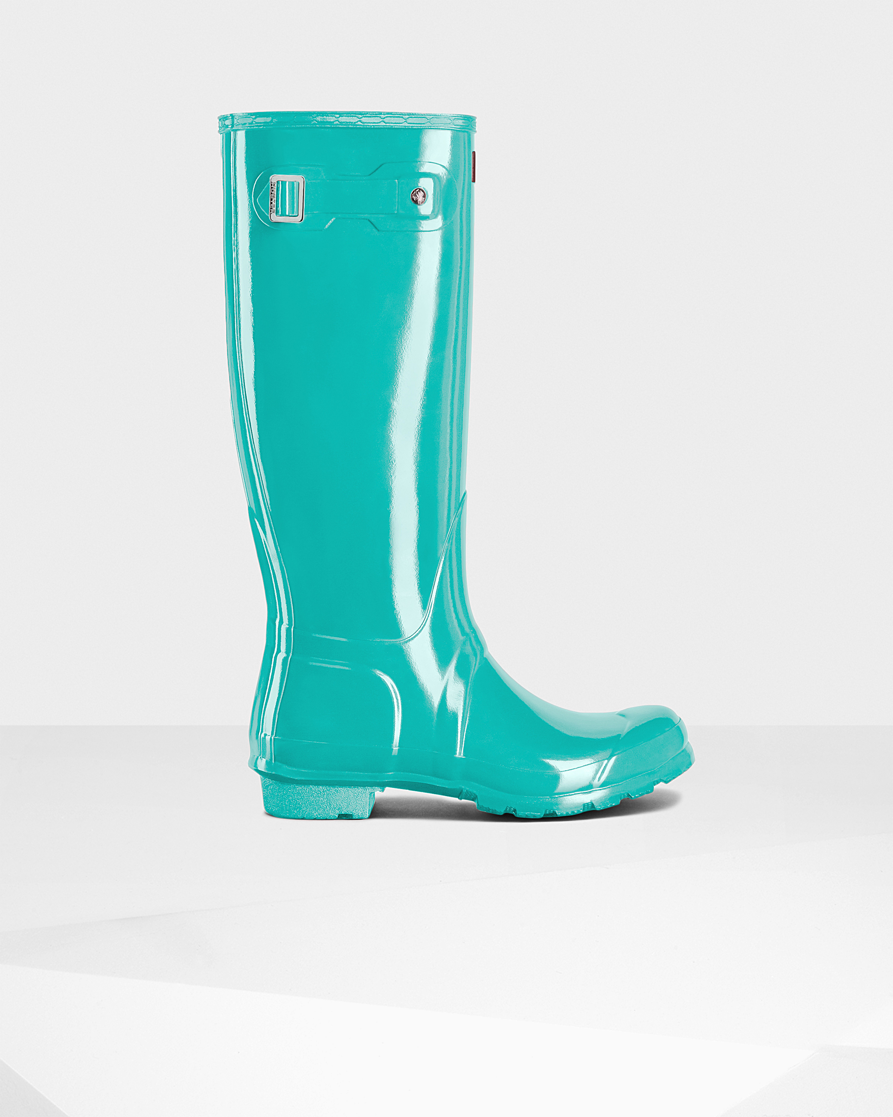 mint green rain boots