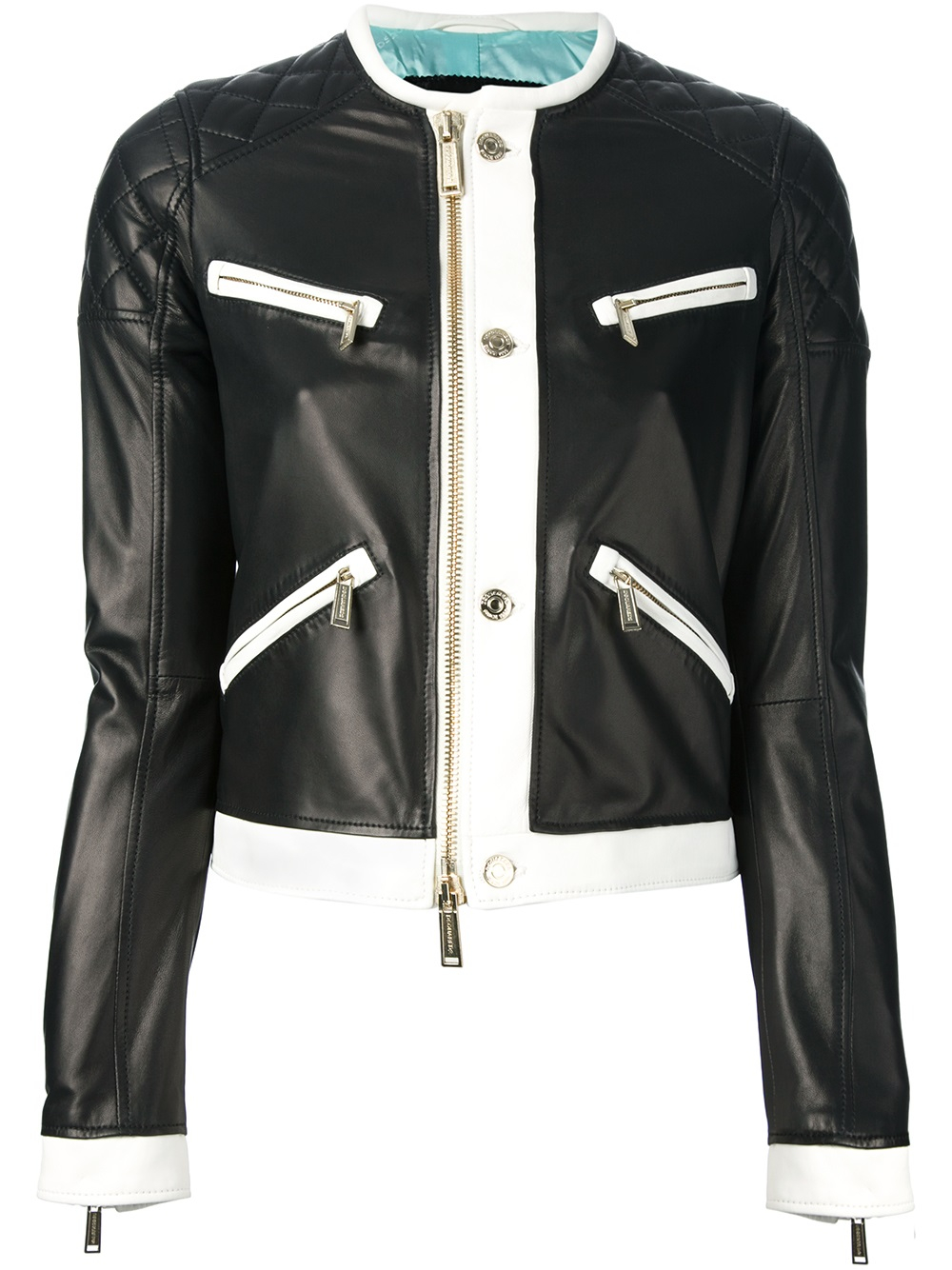Lyst - Dsquared² Leather Jacket in Black
