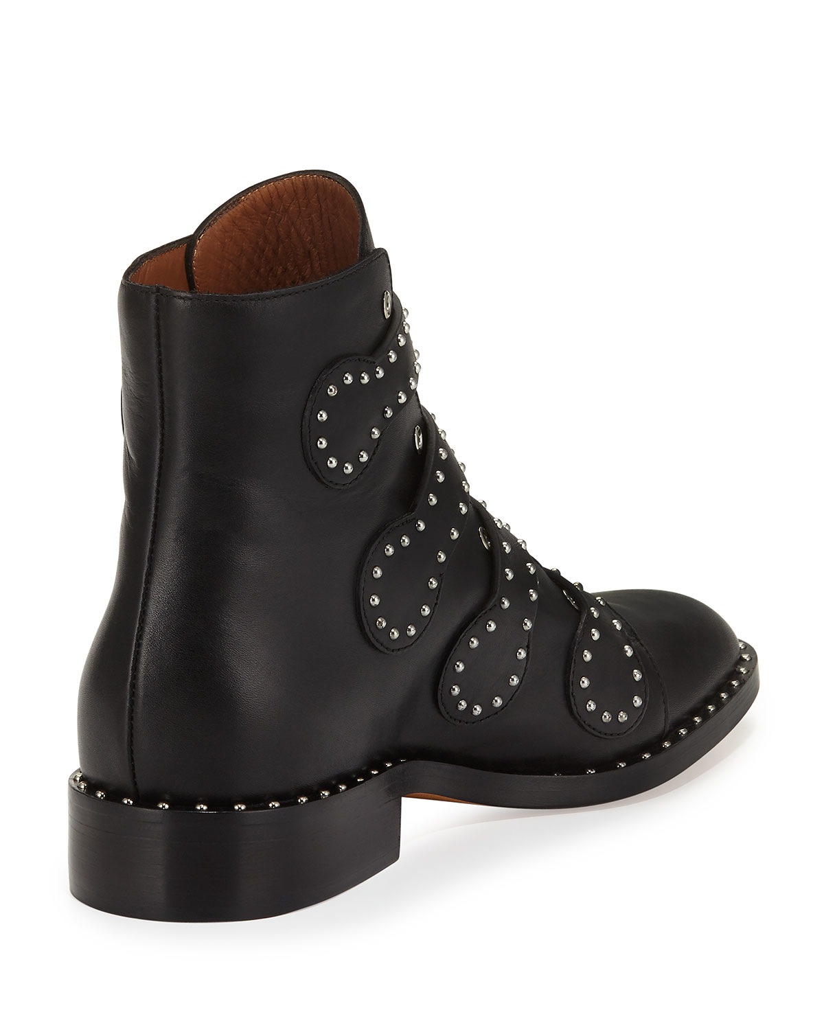 studded flat boots