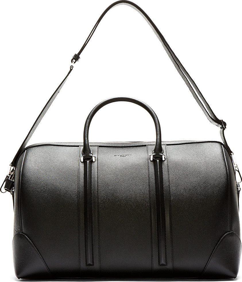 Givenchy Black Leather Weekend Duffle Bag in Black for Men | Lyst