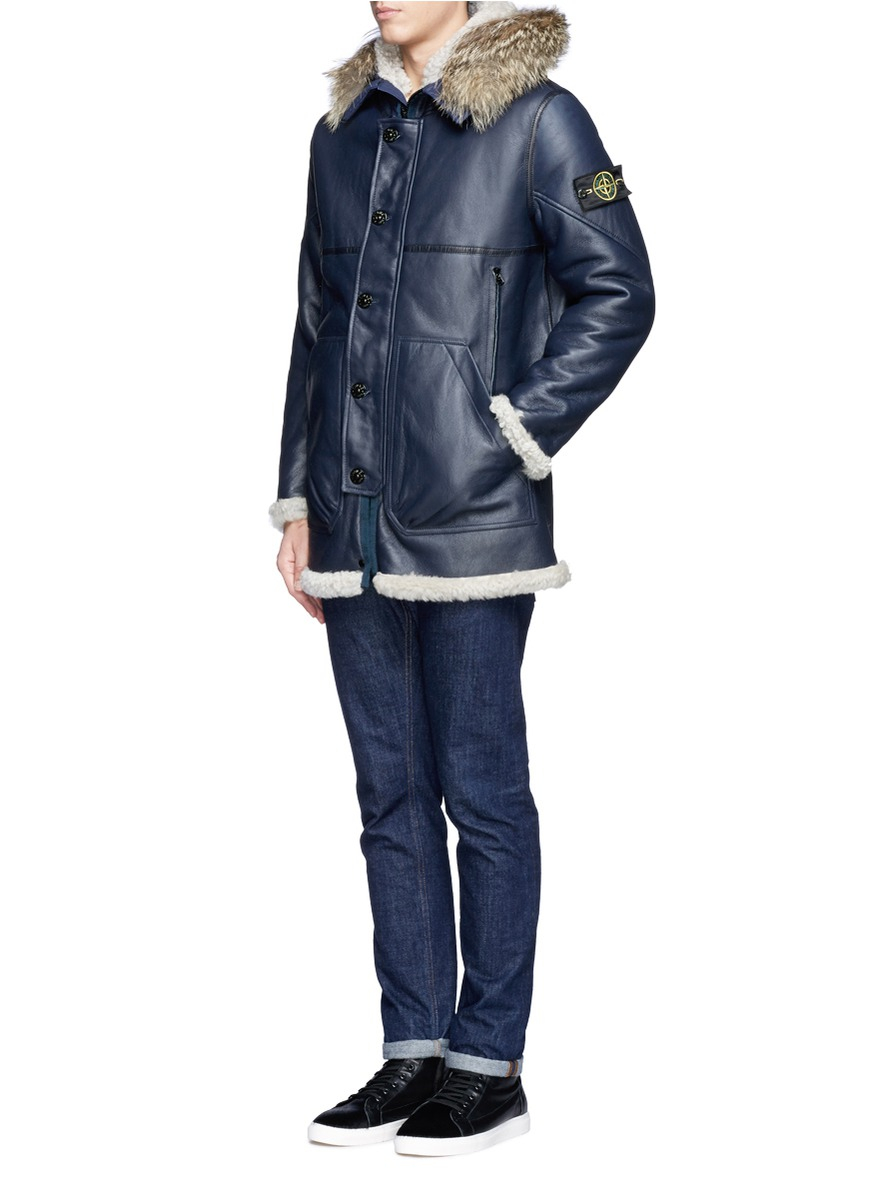 Stone Island Hand Painted Sheepskin Britain, SAVE 34% - aveclumiere.com