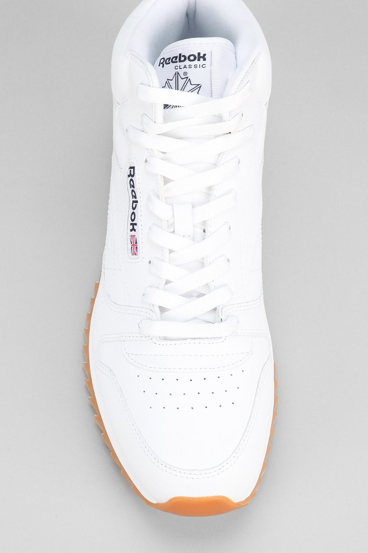 Reebok Classic Leather Midtop Sneaker in White for Men - Lyst