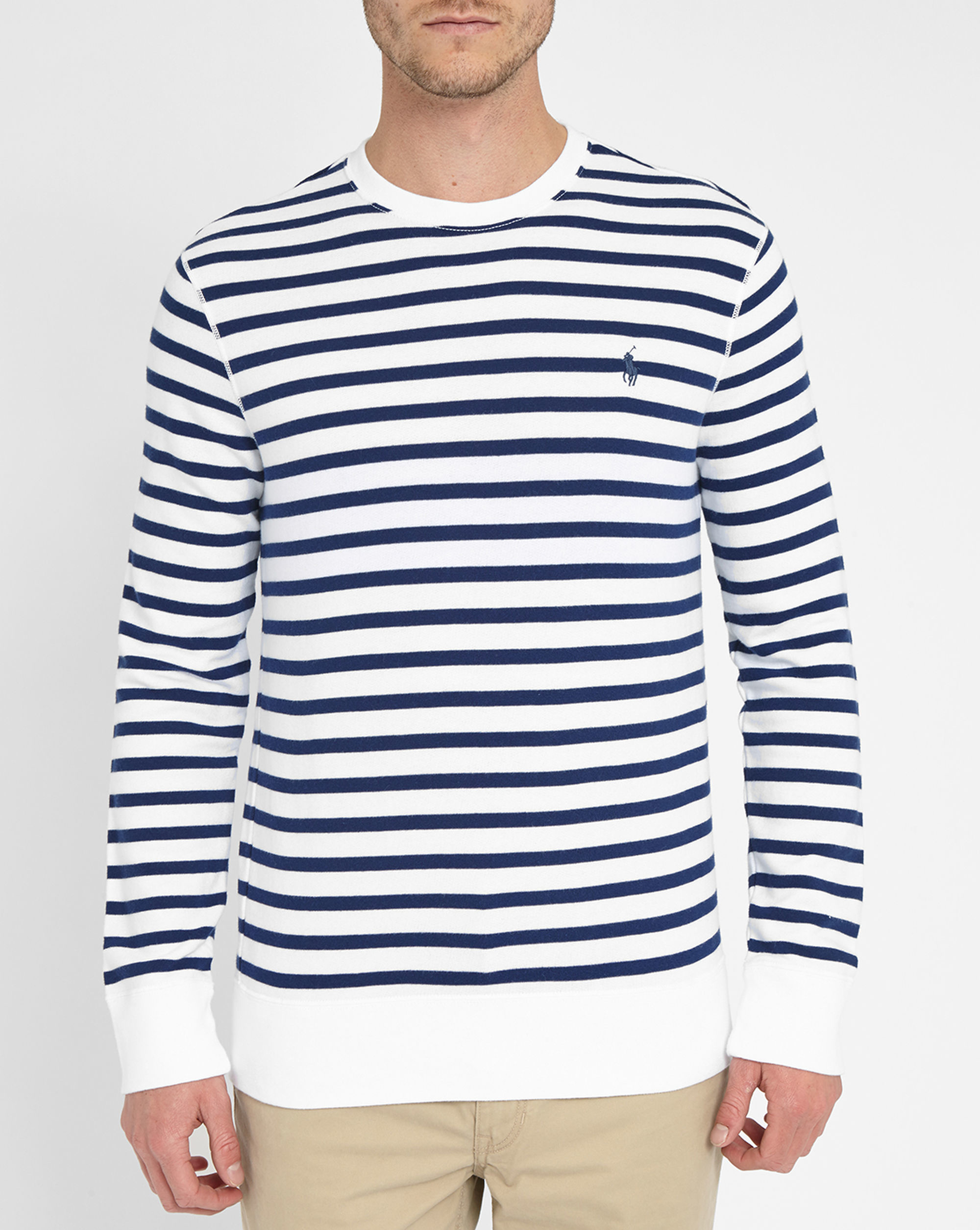 Polo ralph lauren White/blue Sailor Stripe Sweatshirt in White for Men ...