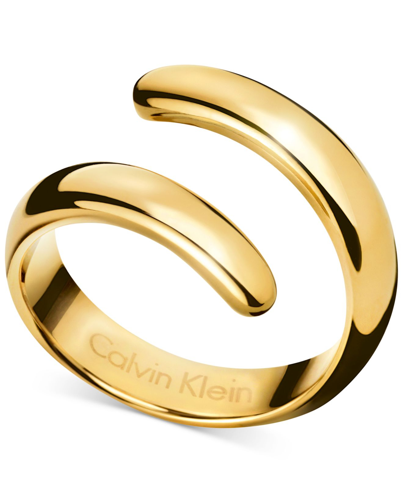 Calvin Klein Embrace Bypass Ring in Metallic | Lyst