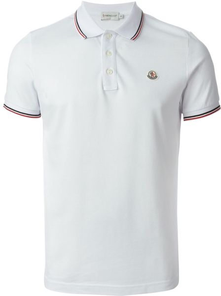 Moncler Classic Polo Shirt in White for Men