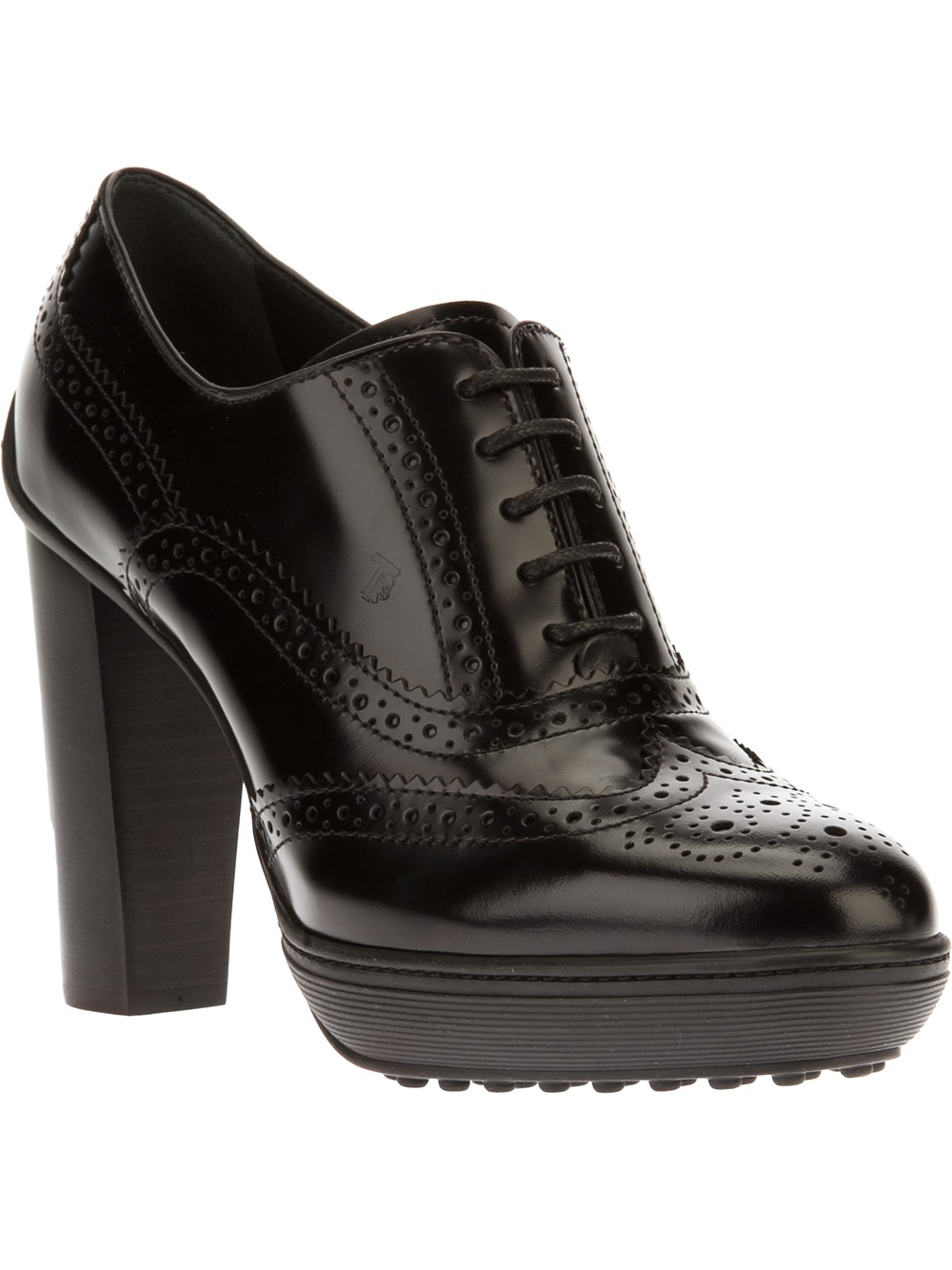 high heel brogues