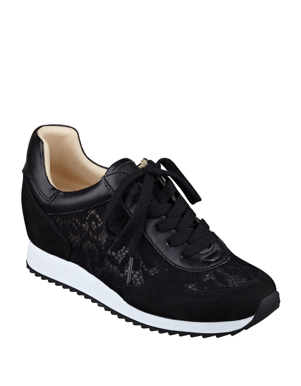 Nine West Telly Lace-Up Sneakers in Black