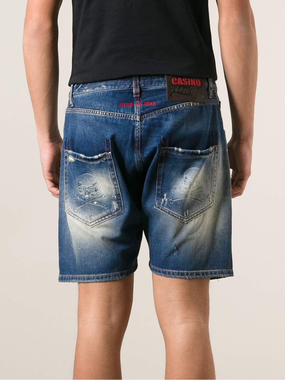 philipp plein denim shorts