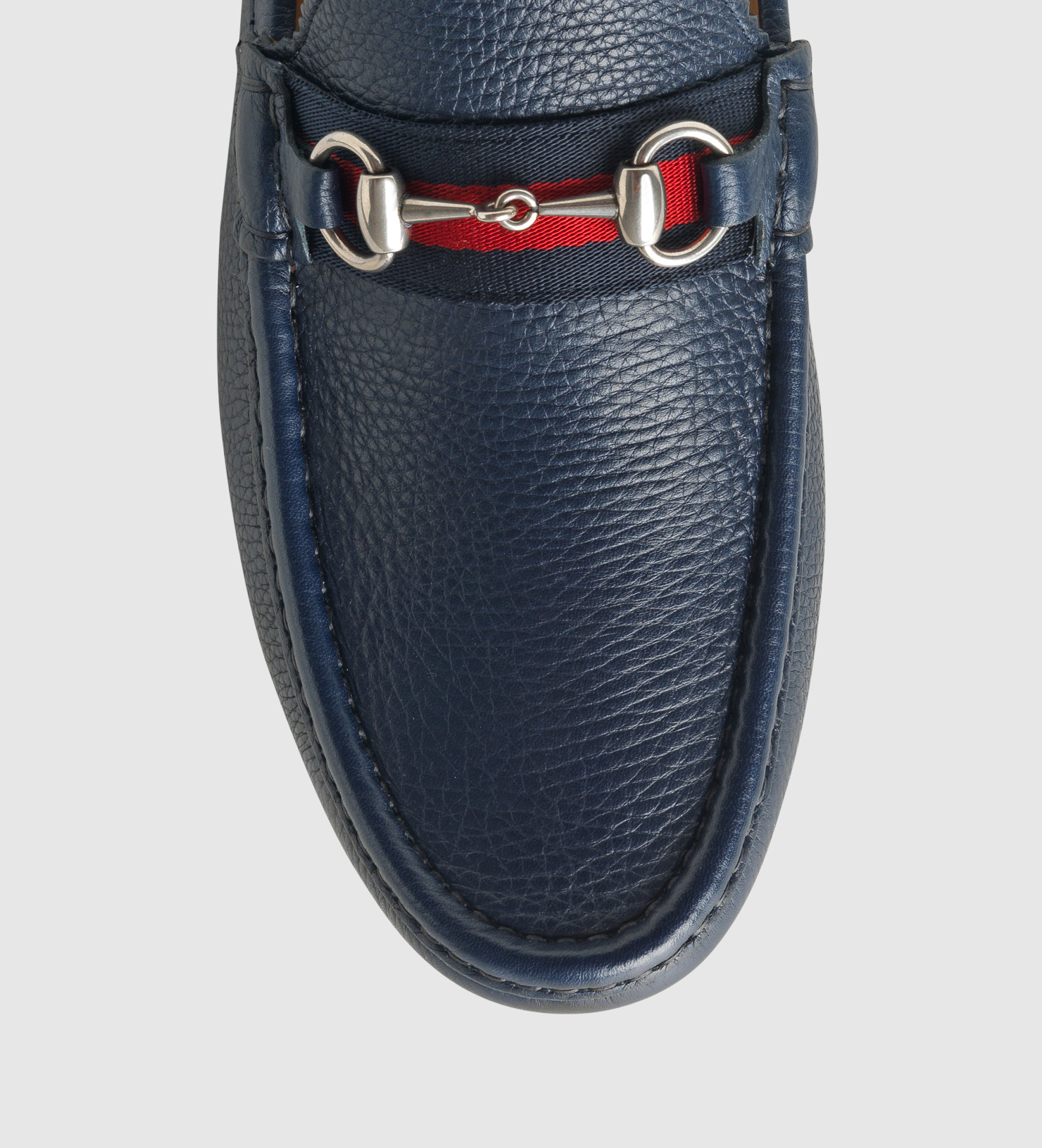 gucci leather driver with horsebit