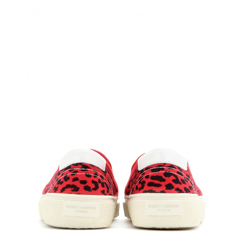 leopard print canvas sneakers laurent leopard print canvas slip on sneakers in leopard print canvas sneakers laurent leopard print canvas slip on sneakers in