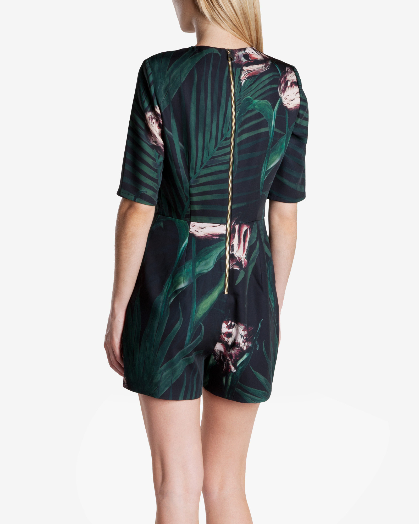 ted baker floral playsuit