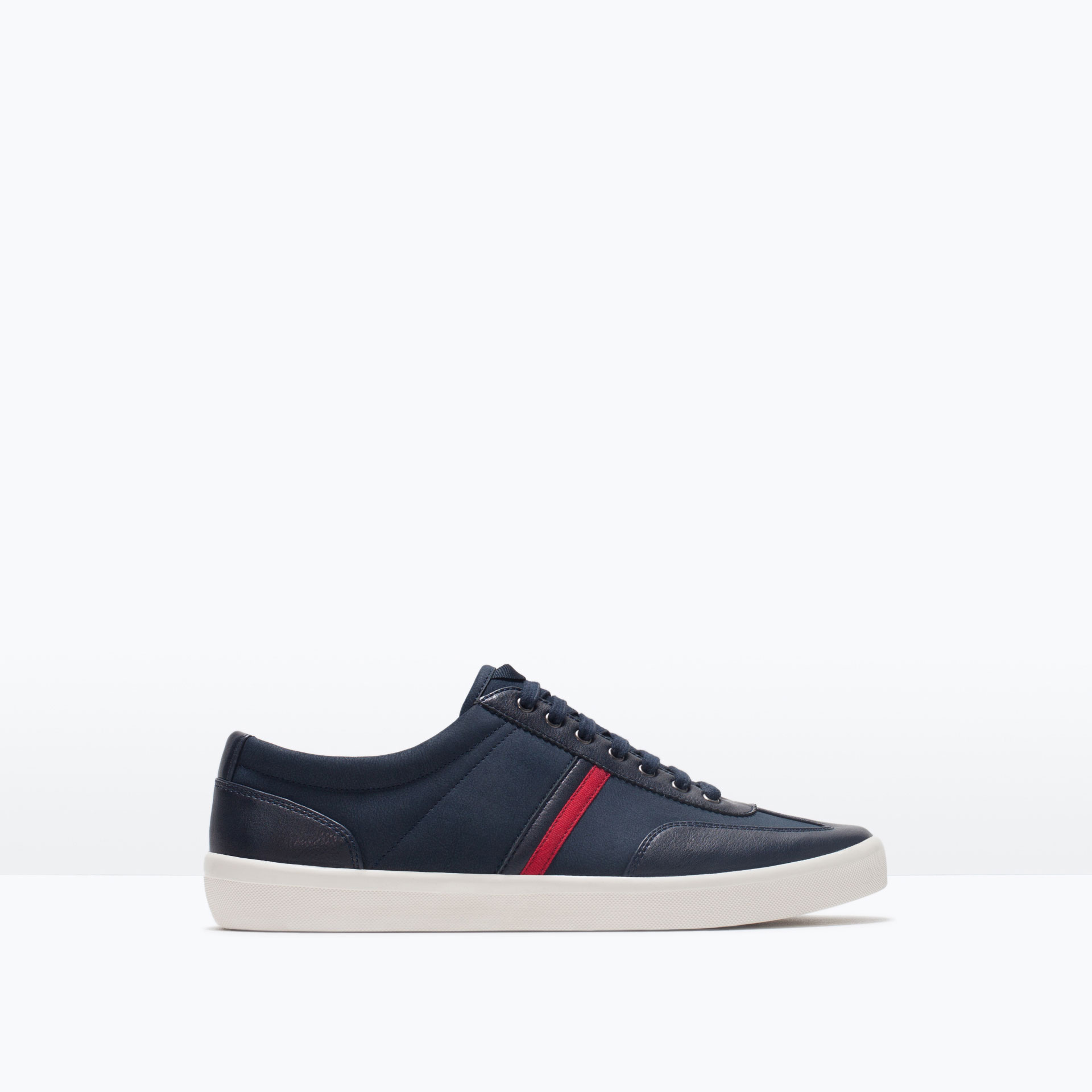 Zara Striped Sneakers Striped Sneakers in Blue for Men (Navy blue) Lyst