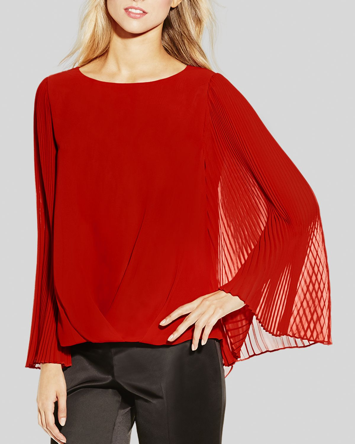 vince camuto red blouse