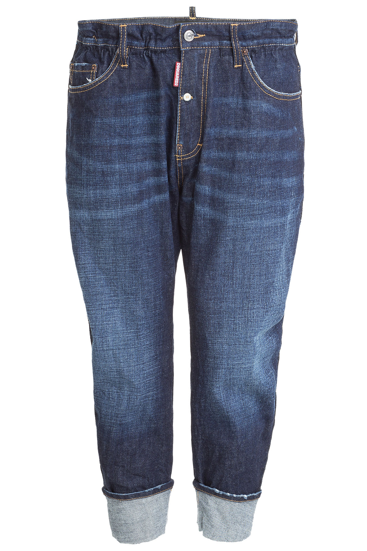 Dsquared² Cuffed Distressed Jeans - Blue in Blue for Men | Lyst