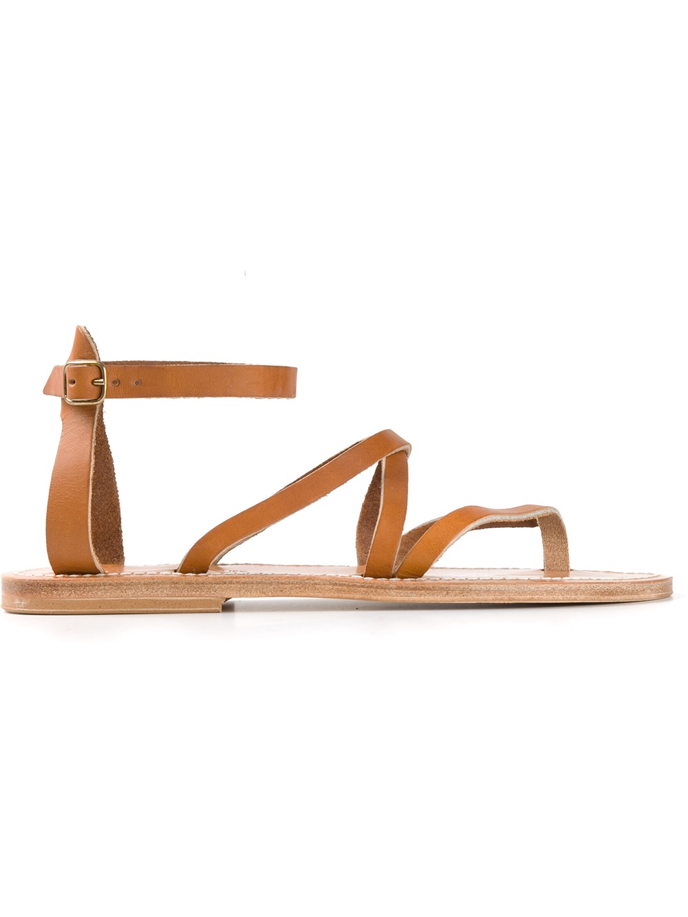 Lyst - K. jacques Strappy Flat Sandals in Brown