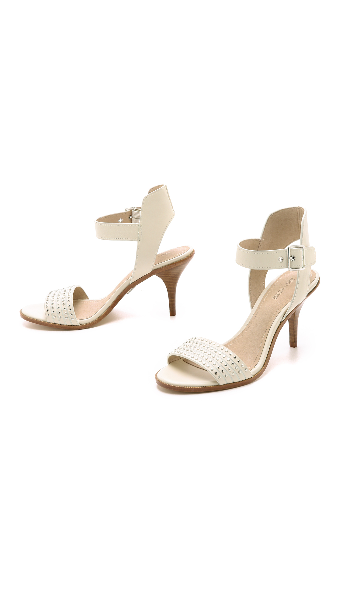 cream mid heels