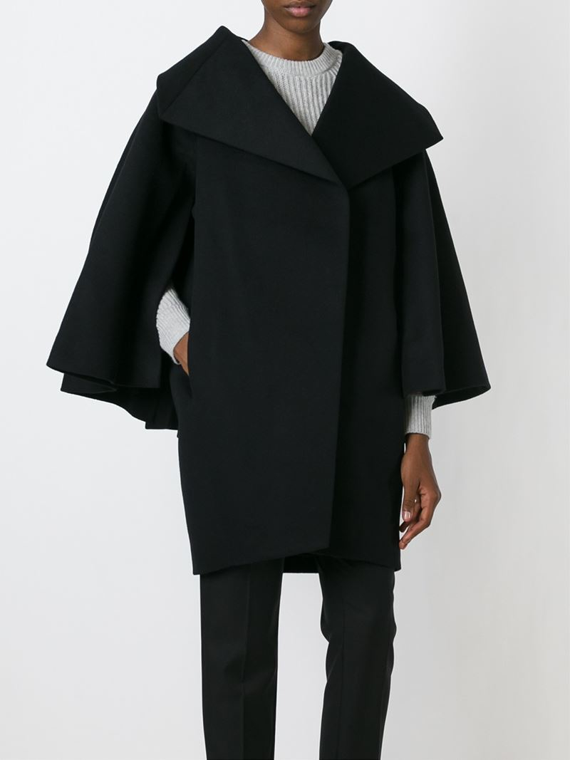 DSquared² Wool Wide Sleeve Coat in Black - Lyst