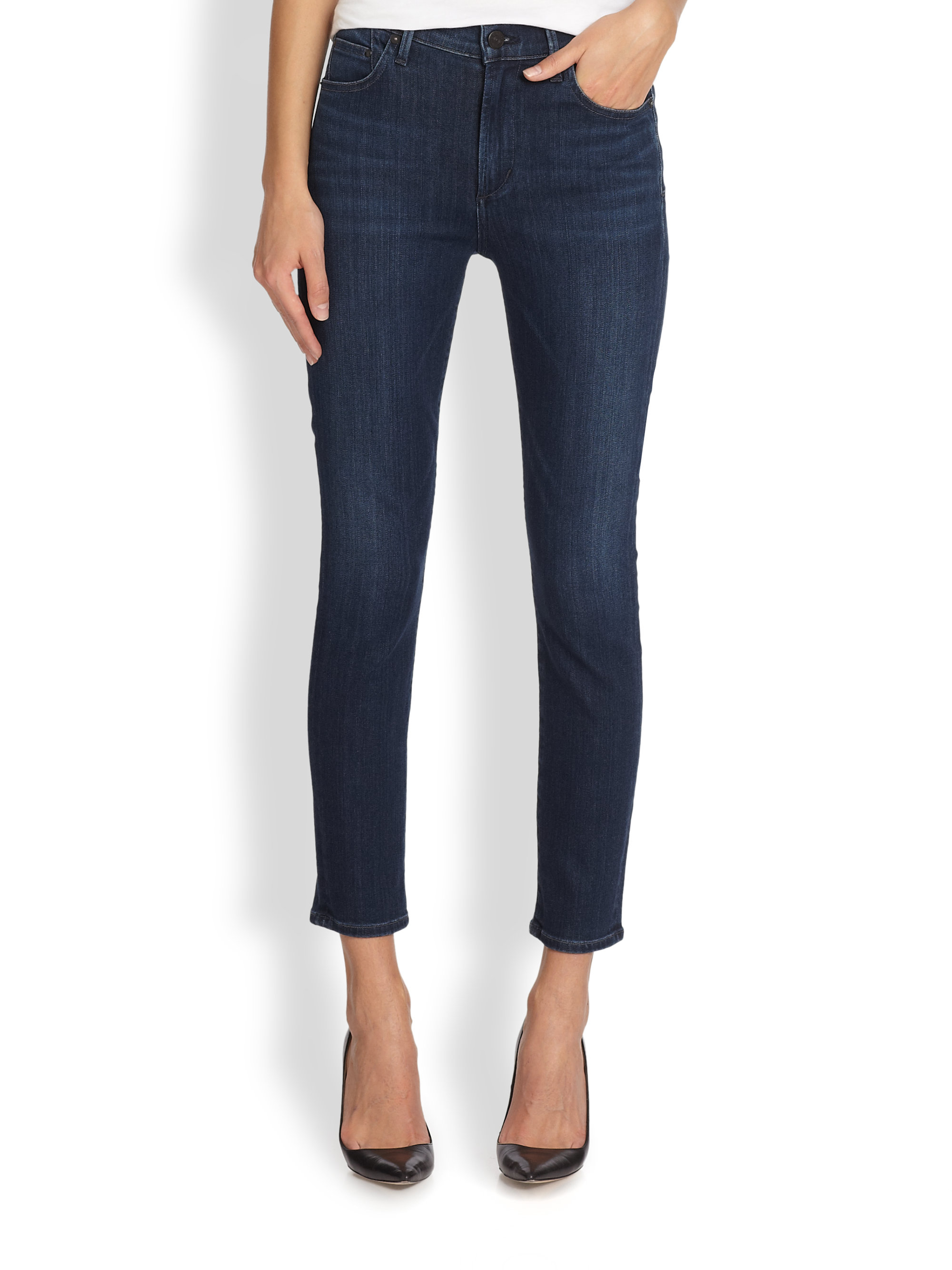 Citizens of humanity Rocket Cropped Skinny Jeans in Blue | Lyst