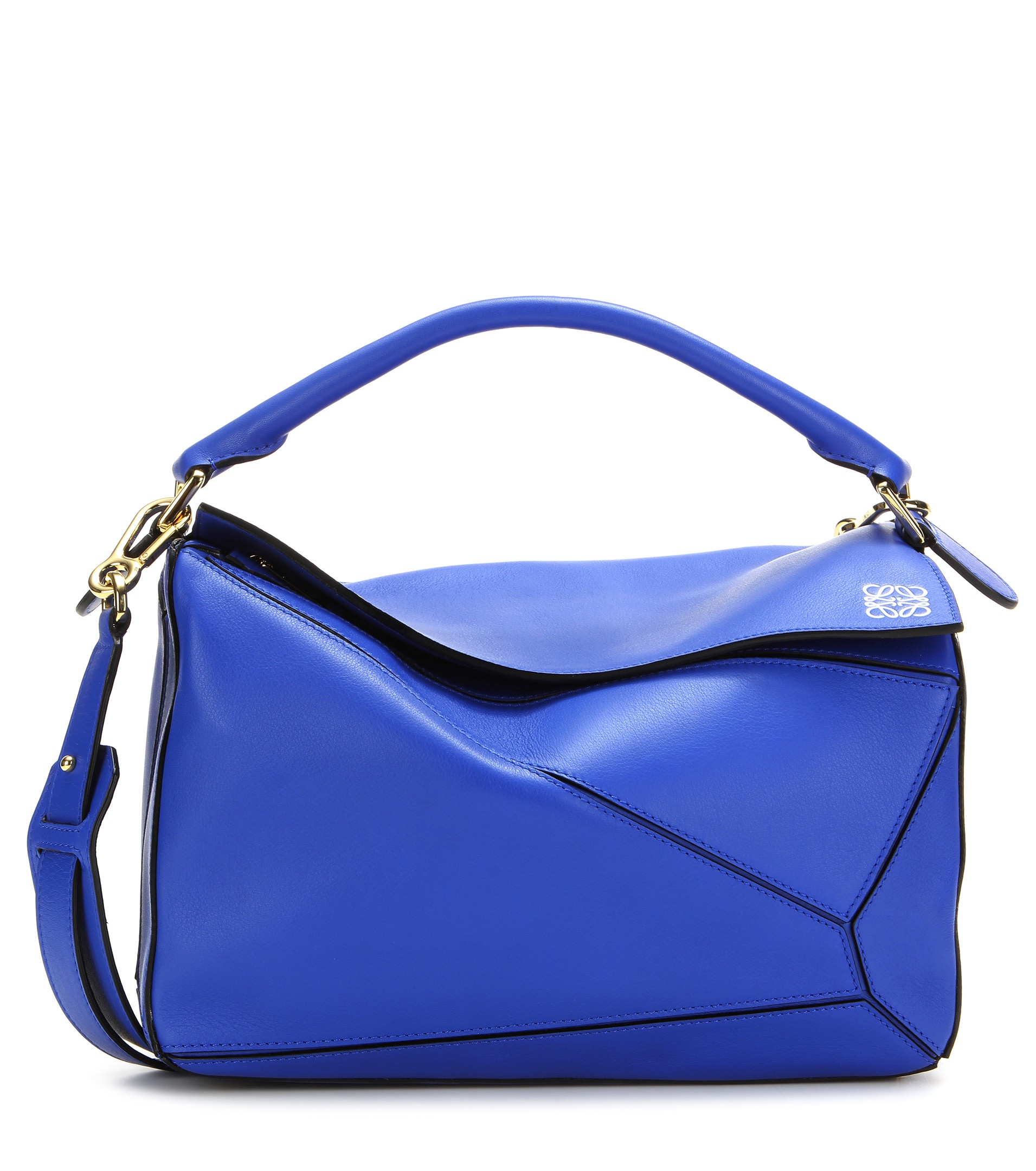 Loewe Puzzle Leather Shoulder Bag in Blue Lyst