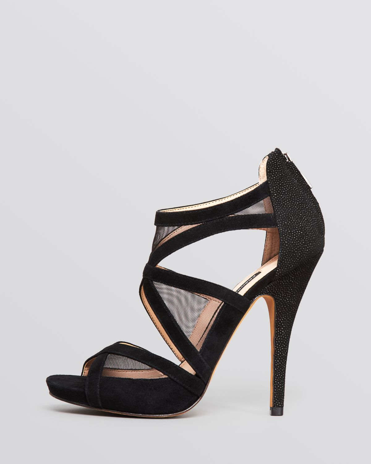 French Connection Open Toe Platform Evening Sandals - Delano High Heel in  Black/Black/Black (Black) - Lyst